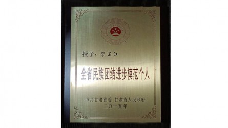 全省民族團結進(jìn)步模范個(gè)人